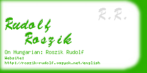 rudolf roszik business card